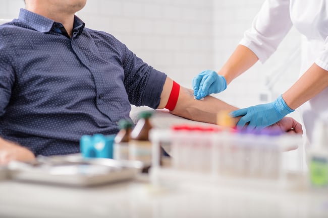 Man getting blood drawn