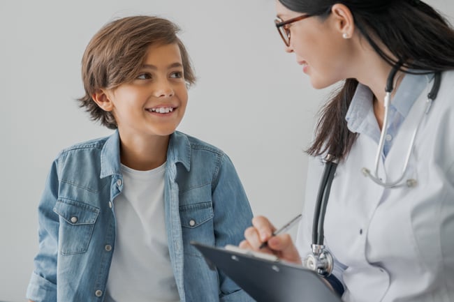 young boy and doctor