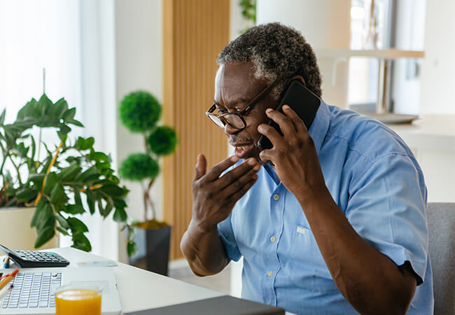 Man on cell phone